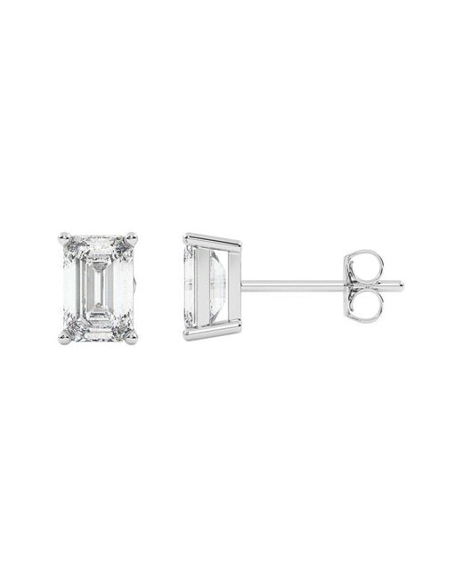 Lab Grown Diamonds Metallic 14K 2.00 Ct. Tw. Lab-Grown Diamond Stud Earrings