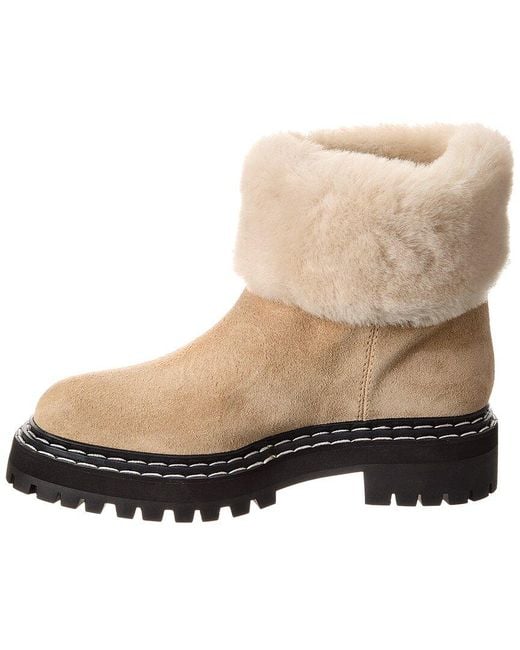 Proenza Schouler Natural Suede & Shearling Boot
