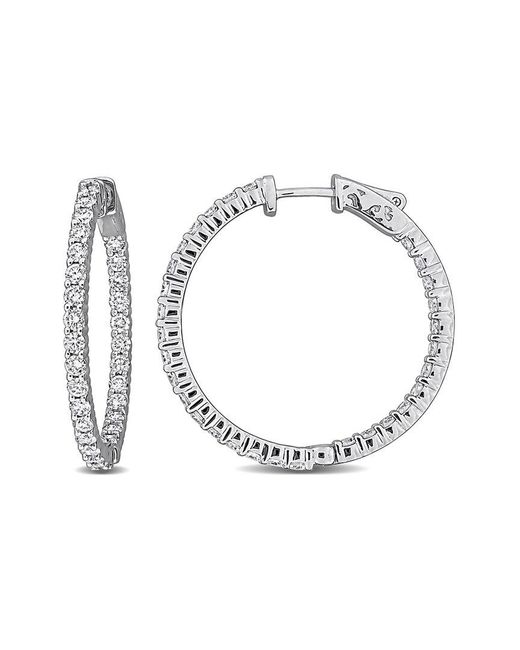 Lab Grown Diamonds Metallic Created Forever 14K 2.70 Ct. Tw. Lab-Grown Diamond Hoop Earrings