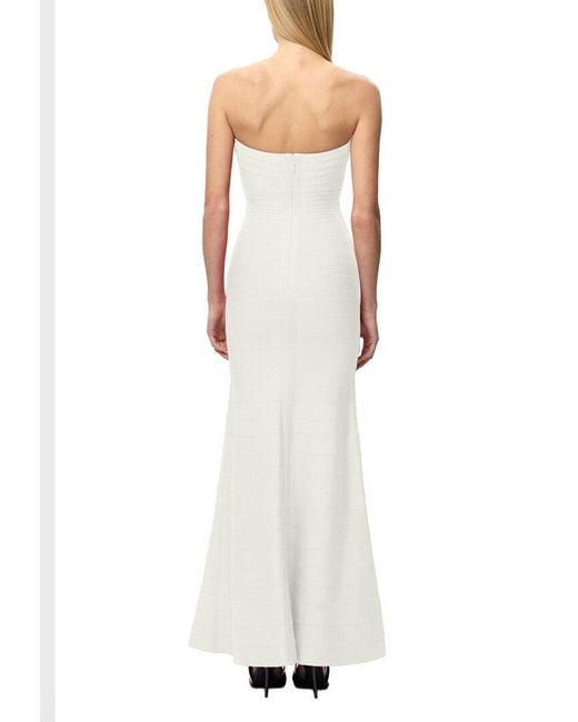 Hervé Léger White The Sara Gown