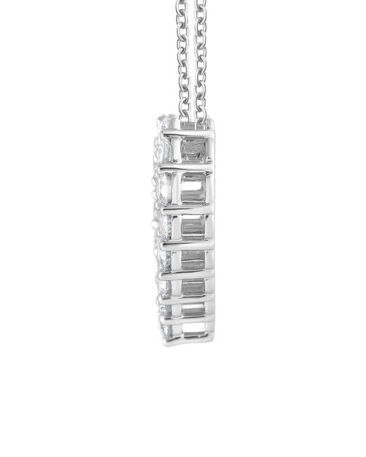 Lab Grown Diamonds Metallic 14k 1.50 Ct. Tw. Lab Grown Diamond Heart Pendant