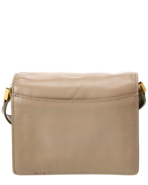 Marni Natural Trunk Mini Leather Shoulder Bag