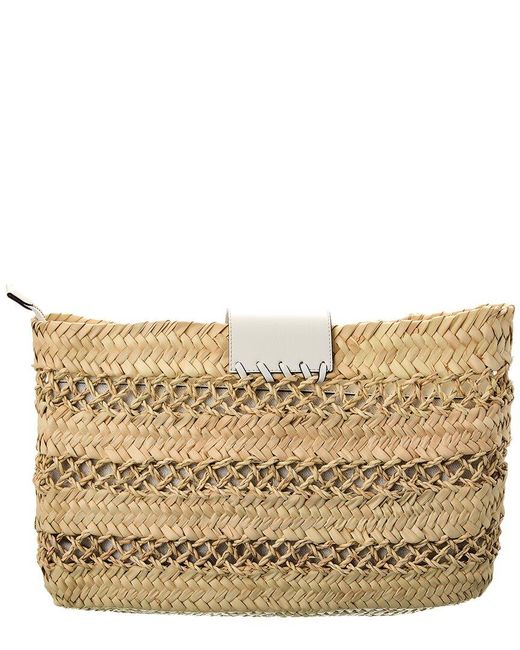 Poolside Natural The Cannes Straw Clutch