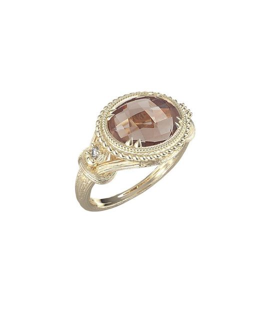 Reiss White 14k 2.50 Ct. Tw. Diamond & Smokey Topaz Ring