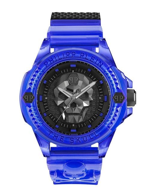 Philipp Plein Blue The $kull Synthetic Watch for men