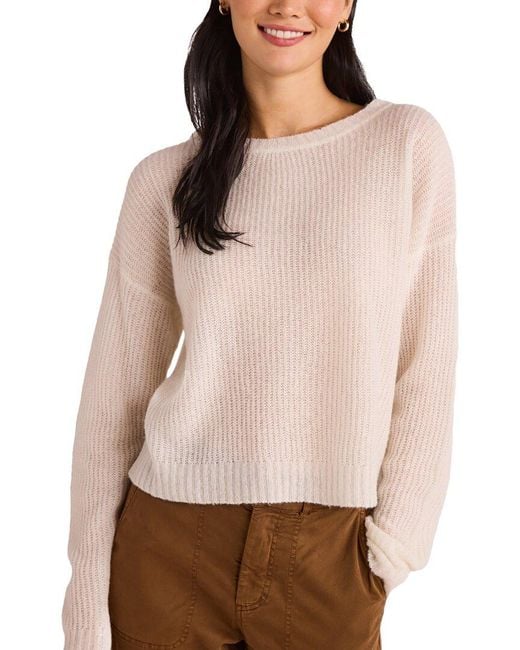 Bella Dahl Natural Drop Shoulder Cashmere & Silk-Blend Sweater