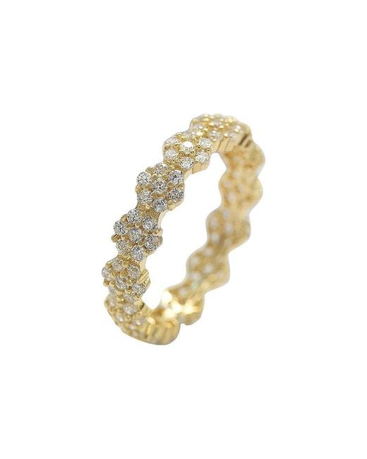 Suzy Levian CZ Jewelry Metallic Suzy Levian Silver Cz Stackable Ring
