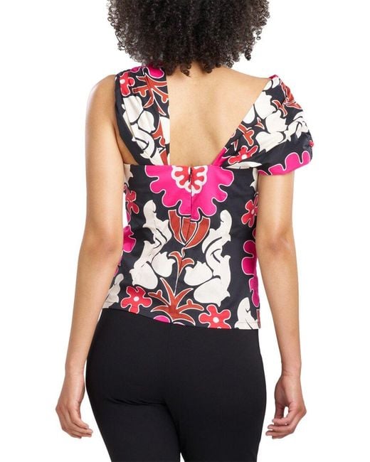Natori Pink Talitha Poplin Asymmetrical Halter Top