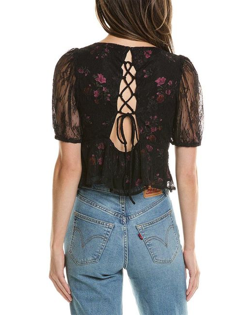 Saltwater Luxe Black Lace Top