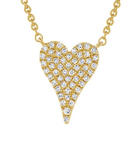 Sabrina Designs Metallic 14k 0.13 Ct. Tw. Diamond Heart Pendant Necklace