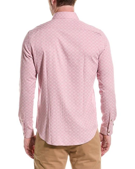 Paisley & Gray Pink Samuel Slim Fit Shirt for men