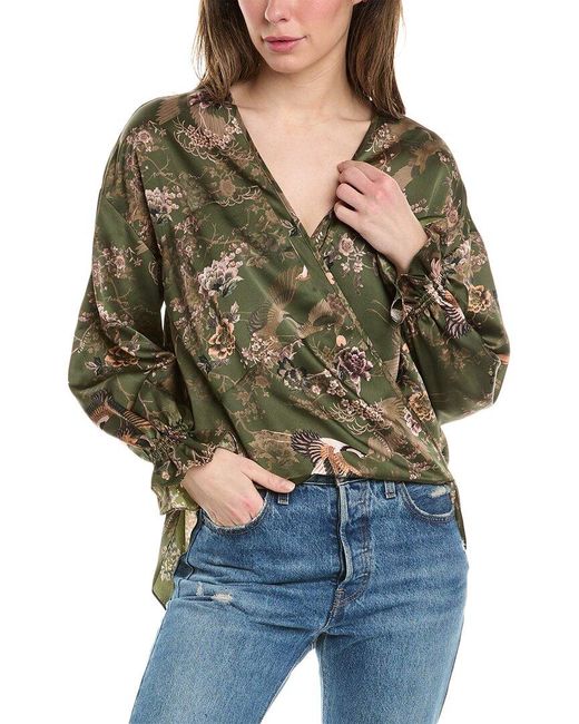 AllSaints Green Penny Peggy Top