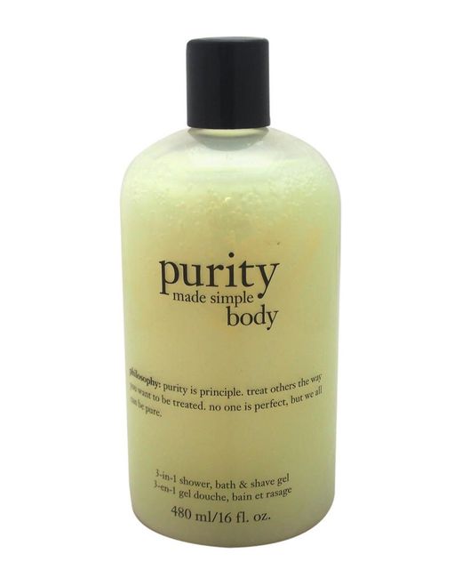 Philosophy Green 16Oz Purity Made Simple Body 3-In-1 Shower Bath & Shave Gel