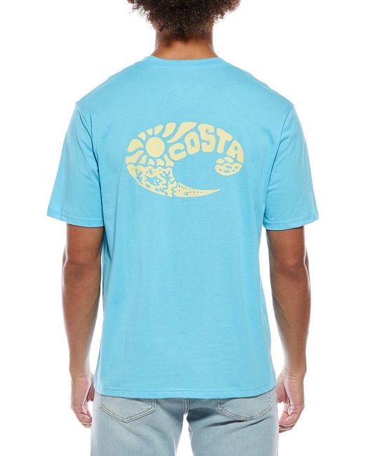 COSTA APPAREL Blue Tropical C T-Shirt for men