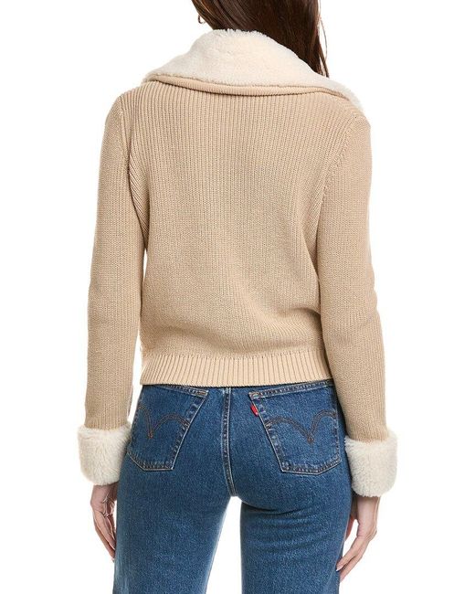 Hannah Rose Blue Shaker Cashmere-blend Jacket