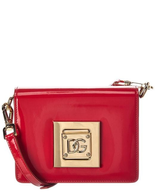 Dolce & Gabbana Red Dg Logo Small Leather Shoulder Bag