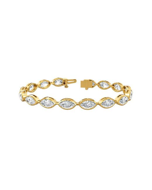 Lab Grown Diamonds Metallic 14K 10.56 Ct. Tw. Lab-Grown Diamond Tennis Bracelet