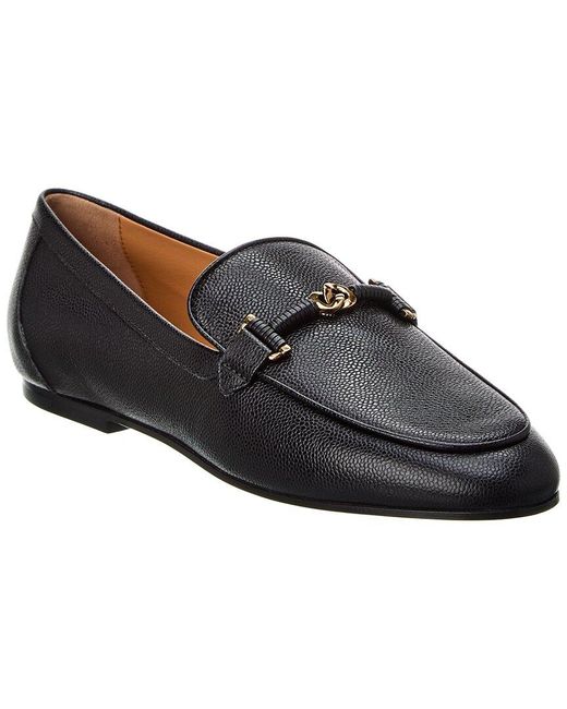 Tod's Black Chain-link Leather Loafer