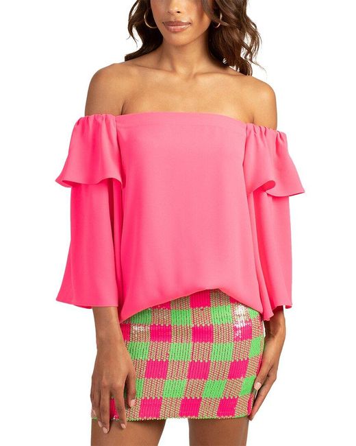 Trina Turk Pink Excited Top