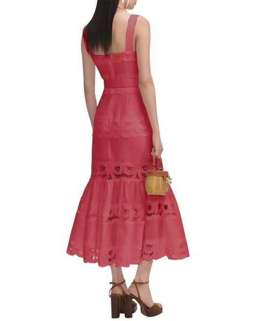 MIRA RICHI Red Midi Dress
