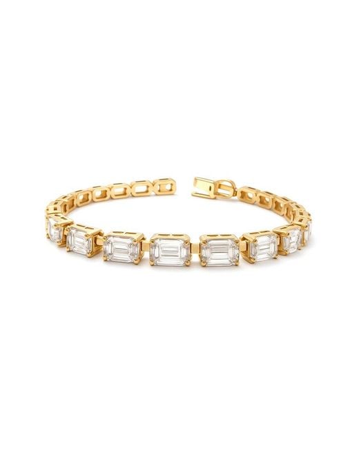 Prince Diamond & Jewelry Metallic 14K 14.44 Ct. Tw. Lab-Grown Diamond Tennis Bracelet