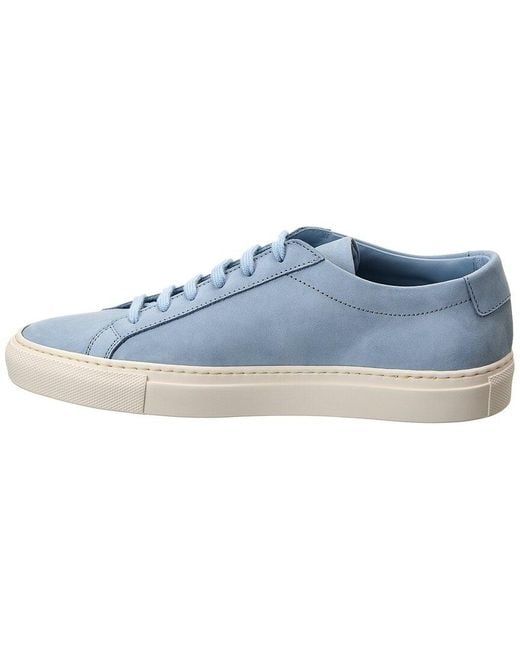 Common Projects Blue Original Achilles Suede Sneaker