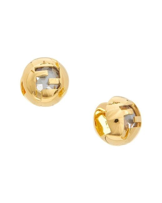 Fendi Metallic Sphera Earrings
