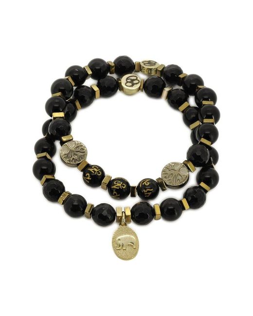 Ebru Jewelry Black One Of A Kind Onyx Beaded Bracelet