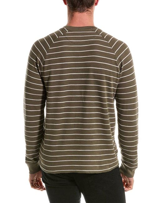 Vince Gray Striped Waffle Top for men