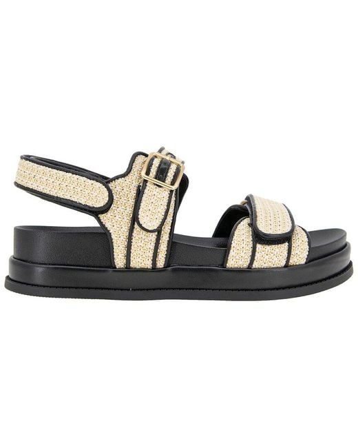 BCBGeneration Black Bara Raffia Sandal