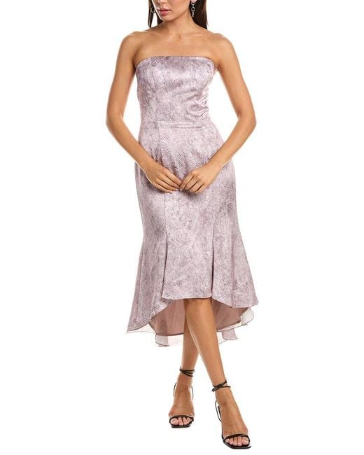 Rene Ruiz Pink Jacquard Cocktail Dress
