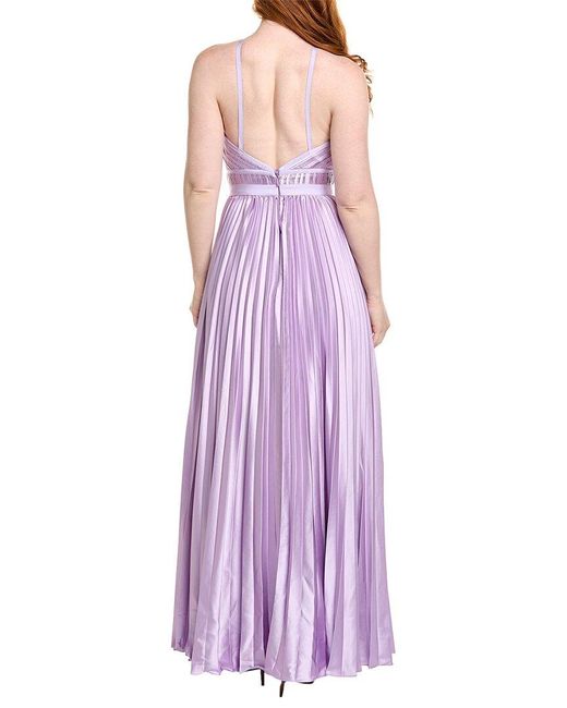 AMUR Purple Nori Halter Gown