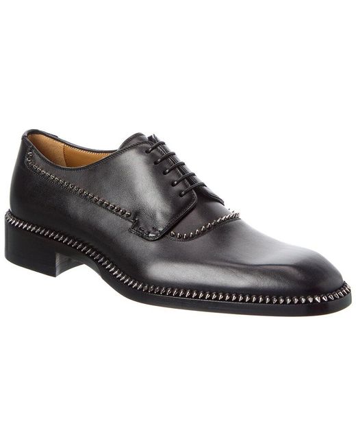 Christian Louboutin Black Cocoriclou Leather Oxford for men