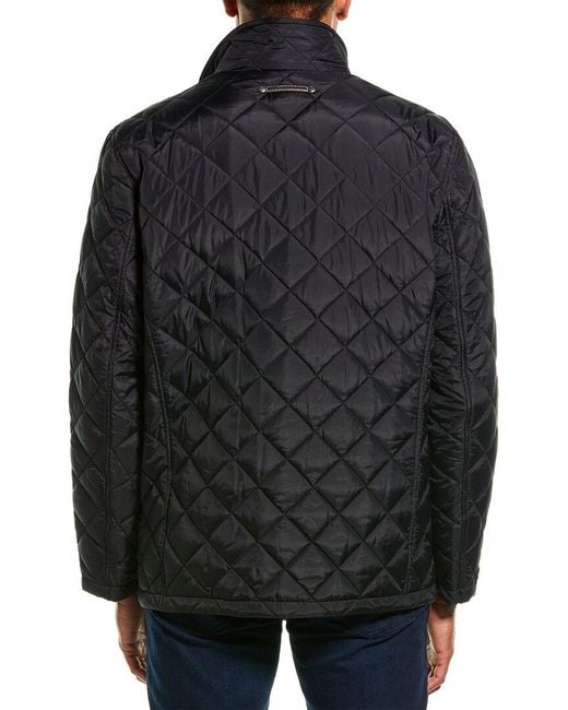 Cole Haan Black Quilted Barn Jacket for men