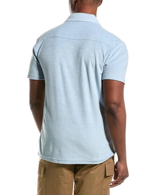 Vintage Blue Summer Towel Terry Shirt for men