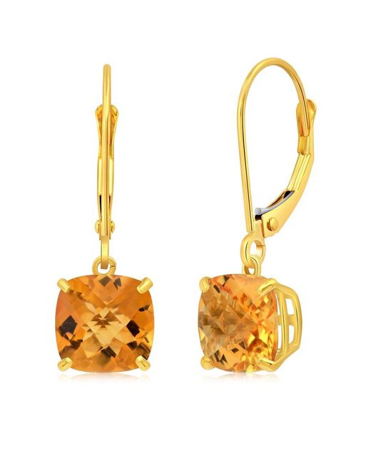 MaxColor Metallic 10k 3.10 Ct. Tw. Citrine Earrings