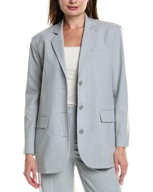Kenneth Cole Gray Boyfriend Jacket