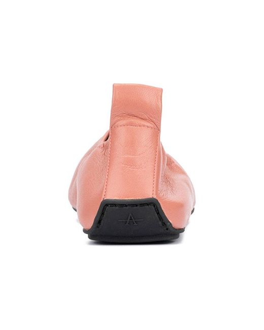 Aquatalia Pink Quortney Weatherproof Leather Flat