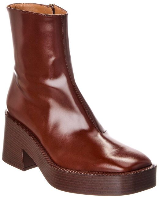 Tod's Brown Gomma Leather Platform Boot
