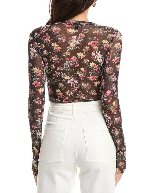AFRM Multicolor Kaylee Mesh Crewneck Top