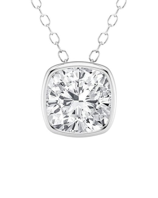 Lab Grown Diamonds White 14K 1.50 Ct. Tw. Lab-Grown Diamond Solitaire Pendant Necklace