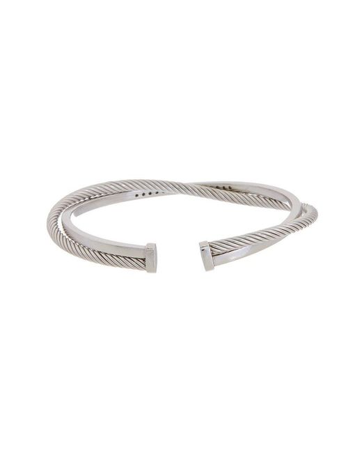 Meshmerise White 18K Over 0.20 Ct. Tw. Diamond Mesh Bangle Bracelet
