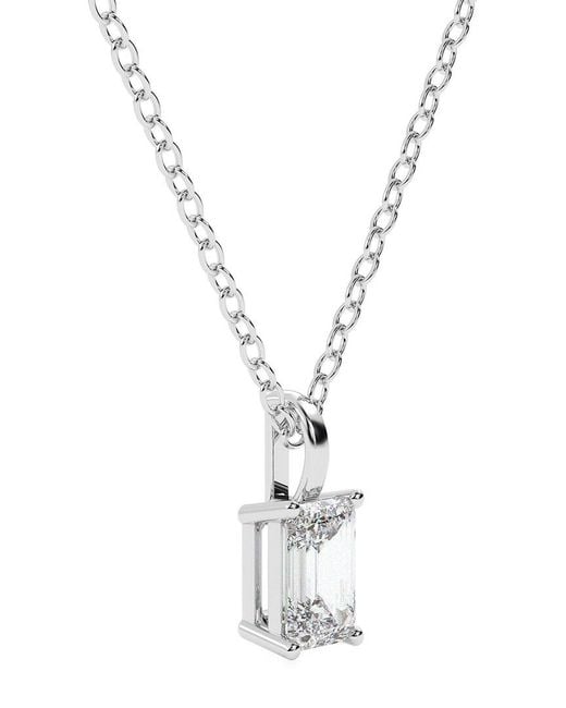 Lab Grown Diamonds Metallic 14K 0.75 Ct. Tw. Lab-Grown Diamond Necklace