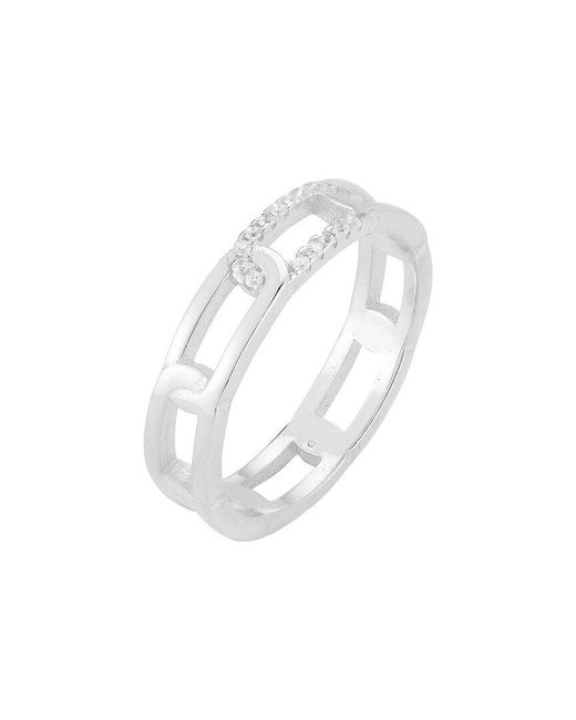 Sphera Milano White Cz Chain Ring