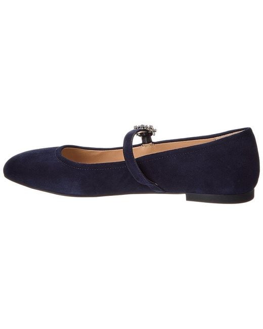 Stuart Weitzman Blue Aura Suede Mary Jane