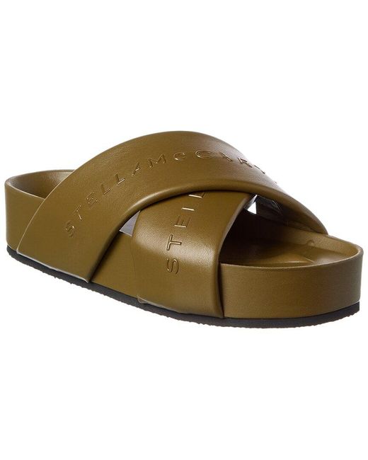 Stella McCartney Brown Logo Signature Sandal