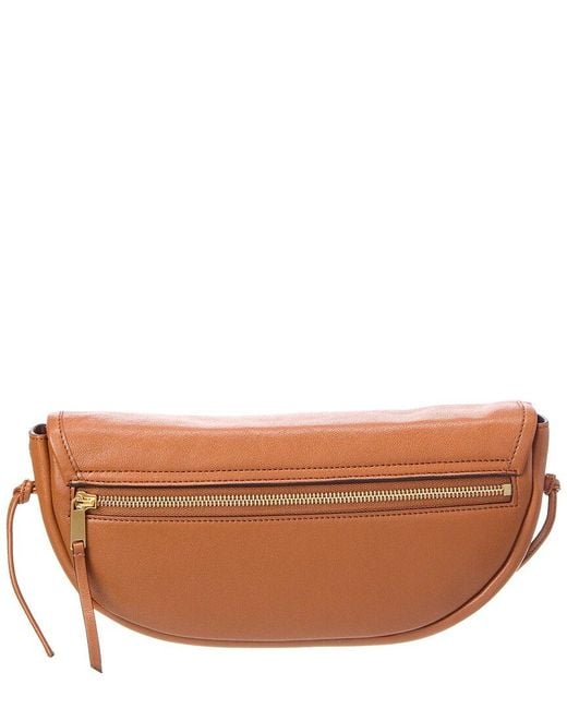 Céline Brown Half Moon Little Leather Shoulder Bag