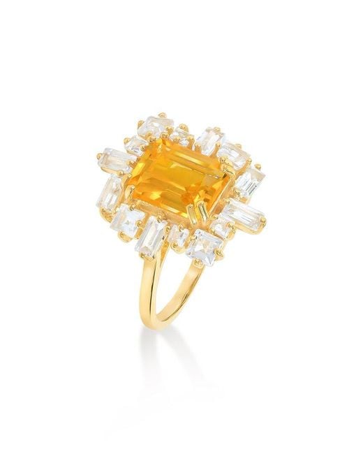 TIRAMISU White 14K Over 4.05 Ct. Tw. Gemstone Solitaire Ring