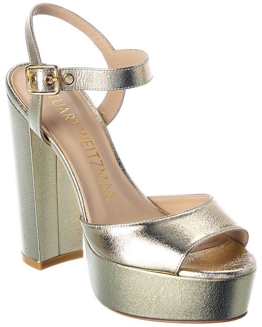 stuart weitzman gold platform