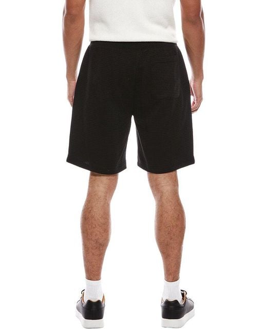 Karl Lagerfeld Black Waffle Short for men